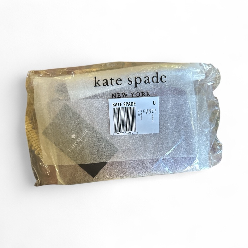 Kate Spade Metallic Plum Leather Wristlet NWT Purple Zip Pouch - Picture 4 of 4